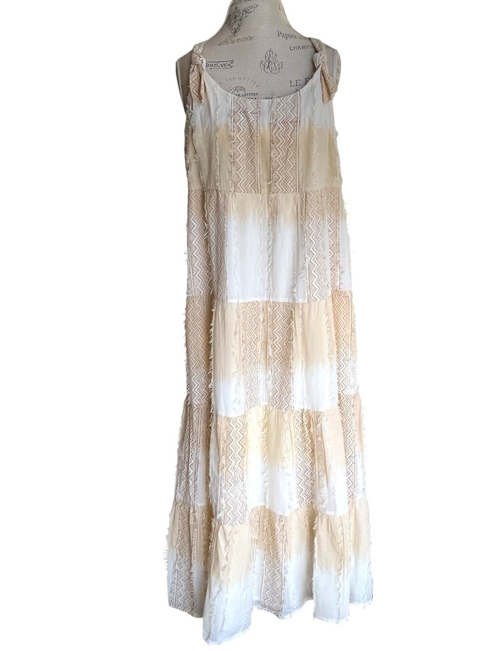 Liverpool Women’s Tiered Chevron Maxi Silhouette Dress Size Medium NWT